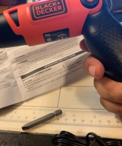 BLACK+DECKER Cordless Screwdriver with Pivoting Handle, Electric Screwdriver, 180 RPM, 3.6V, Charger and 2 Hex Shank Bits Included (Li2000) Screwdriver Only 51 71AM4aRMs L