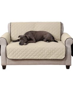 Alternative view of Furhaven Water-Resistant & Reversible Loveseat Cover Protector for Dogs, Cats, & Children - Two-Tone Pinsonic Quilted Living Room Furniture Cover - Espresso/Clay, Loveseat Reversible Two Tone Espresso & Clay