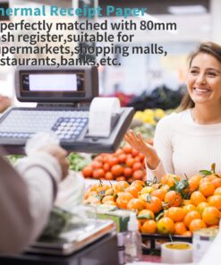 MFLABEL 10 Rolls Thermal Receipt Paper Rolls 3-1/8 x 230ft 3-1/8" x 230' 13 71AMLZX2iuL