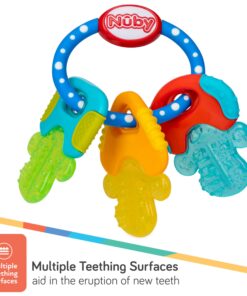 Nuby Ice Gel Teether Keys 1 Pack - Blue 1 Count (Pack of 1) 18 71AMMjCmwLL