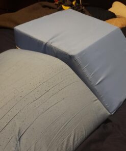 DMI Ortho Bed Wedge Elevated Leg Pillow, Supportive Foam Wedge Pillow for Elevating Legs, Improved Circulataion, Reducing Back Pain, Post Surgery and Injury, Recovery, Blue 8" x 20" x 24" 8 Inch 50 71AOy4l1pxL