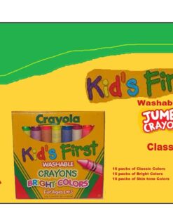 Crayola Jumbo Crayons, 8 Toddler Crayons, Assorted Colors 29 71AP 5mqn2L