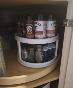 Copco Non-Skid Turntable, 2-Tier, 12-Inch, White/Gray 31 71APAPLU5dL