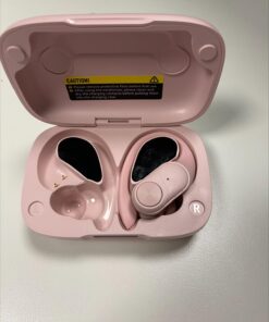 Bluetooth Headphones Wireless Earbuds 80hrs Playtime Wireless Charging Case Digital Display Sports Ear buds with Earhook Premium Deep Bass IPX7 Waterproof Over-Ear Earphones for TV Phone Laptop Pink M 15 71APNJ6kpnL