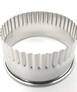 JOKUMO 11 Piece Graduated Sizes Fluted Edge Round Pastry/Cookie Cutter Set Heavy Duty 18/8 304 Stainless Steel – Metal Engrave Size –Tin Storage Box for Scones, Pastries, Baking, Desserts, Muffins, 11 Pcs Fluted Edge Round Cutter Set 12 71APzZld3yL