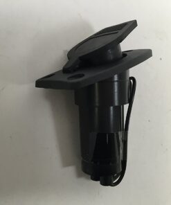 Pactrade Marine 12V Marine Boat Yacht Pontoon Navigation Anchor Light 360 Degrees All Around White Color Splashproof Black Housing Incandescent Plug-in Base with Nylon Socket (H=24") 15 71AR Gm4cL