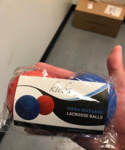 Kieba Massage Lacrosse Balls for Myofascial Release, Trigger Point Therapy, Muscle Knots, and Yoga Therapy. Set of 2 Firm Balls (Blue and Red) Blue and Red 39 71ARCa7uxXL