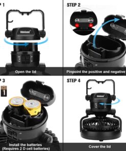 Odoland Portable LED Camping Lantern with Ceiling Fan - Hurricane Emergency 34 71ASb1VKACL