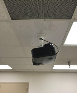 Amer Mounts AMRDCP100KIT Universal Adjustable 2 x 2 feet Drop Ceiling Projector Mount, Suspended Drop-in Ceiling Projection Mounting Kit, White 39 71ASzkL39lL