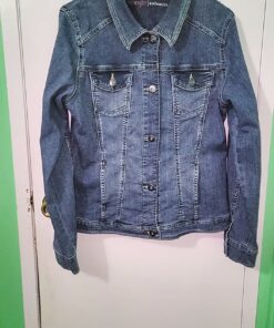 Wrangler Authentics Women's Stretch Denim Jacket Large Blue 28 71AT7wFl3QL