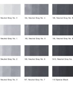 Alternative view of Copic Classic, Alcohol-based Markers, 12pc Set, Neutral Gray (Discontinued model: EAN 4511338002179) Neutral Gray (which can be described as right in the middle of the warm and cool grays)