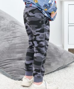 KISBINI Boy's Cotton Camouflage Sweatpants Sports Pants for Children 7 Iron Grey 11 71AU0MionhL