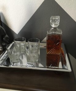 Bormioli Rocco Selecta Collection Whiskey Gift Set – Sophisticated Etched 33.75oz Decanter & 6 9.5oz Glass Tumblers With Starburst Detailing – For Whiskey, Bourbon, Scotch & Liquor 7 Piece Set Standard Packaging 53 71AU19JIiQL