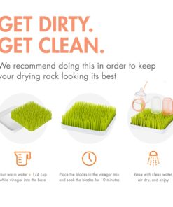 Boon Lawn Countertop Baby Bottle Drying Rack - Spring Green - Bottle Rack and Organizer - Baby Feeding Essentials - 13.5 x 11 x 2.5 - 1 Count 28 71AU6XHMPmL