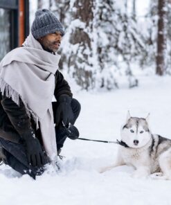 Winter Gloves for Men Women -20°F Thermal Deerskin Leather Insulated Work Glove Warm Polar Fleece Heated Heatlok Cotton in Cold Weather Grey-black Large 16 71AUZ5w63oL