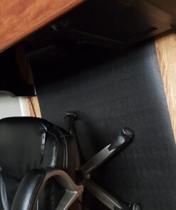 Office Rolling Chair Mat for Hardwood and Tile Floor, Black, Anti-Slip, Non-Curve, Chair Mat Best for Under the Computer Desk , 47 x 35 Rectangular Non-Toxic Plastic Protector, Not for Carpet 31 71AUjwEggIL