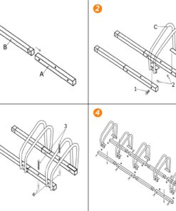 Hromee Bike Floor Parking 1-6 Rack Adjustable Bicycle Storage Organizer Stand for Garage, Silver 30 71AV4bdMy9L