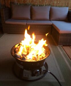 Heininger 5995 58,000 BTU Portable Propane Smokeless Outdoor Gas Fire Pit Black 26 71AVNAK51bL