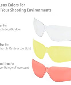 Alternative view of Howard Leight Shooting Sports Howard Leight by Honeywell Genesis Sharp-Shooter Shooting Glasses Combo Kit (R-01637),Clear/Amber/Vermillion,Large Clear/Amber/Vermillion Large
