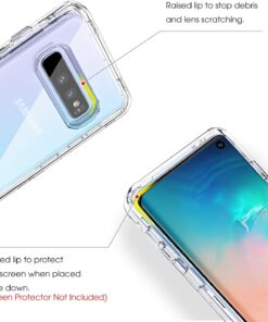 KIOMY Heavy Duty Shockproof Bumper Protective Clear Case for Samsung Galaxy S10 6.1 Inch, 3 Layers in 1 Hybrid Design Flexible TPU Inside with Hard PC Back and Front Frame Without Screen Protector with Front Frame 9 71AVsmGMyxL