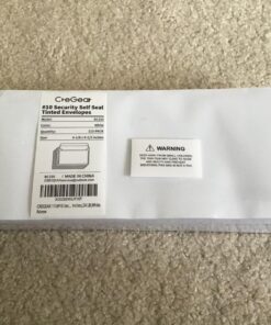 CREGEAR #10 Envelopes Self Seal Security Tinted Envelopes (110Ct) for Privacy & Business, Peel and Seal, NO Window, Letter Size 4-1/8 x 9-1/2 Inches, 24 LB, White 110 36 71AWY4poAuL