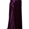 VGLOOK Unisex Adults Hooded Cloak Velvet Cape for Halloween Cosplay Costumes Large Purple