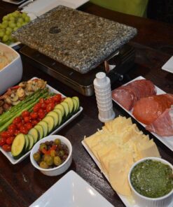 Swissmar KF-77081 Stelvio 8-Person Raclette Party Grill with Granite Stone Grill Top, Brushed Stainless Steel 40 71AWuYb07RL