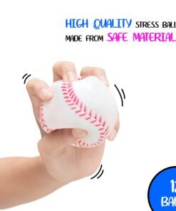 Alternative view of Neliblu Baseball Sports Themed 2.5in Foam Squeeze Balls for Stress and Anxiety Relief - Baseball Sport Stress Balls - Bulk Baseball Party Favors and Decoration - Improve Grip and Dexterity - 1 Dozen