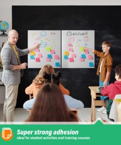 CREGEAR Chart Paper for Teachers, Easel Pad Flip Chart Paper 20 x 23 Inches, Easel Paper Pad for White Board with 10 Colorful Markers 6 Sticky Note Pads, 30 Sheets/Pad, 2 Pads 15 71AXDHpY2ZL