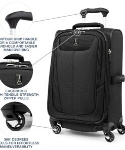 Travelpro Maxlite 5 Softside Expandable Luggage with 4 Spinner Wheels, Lightweight Suitcase, Men and Women, Black, Carry-On 21-Inch 38 71AY4lLuoYL