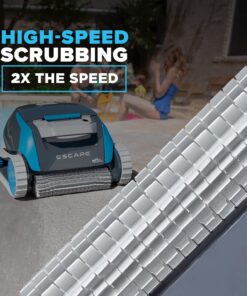 Dolphin Escape Robotic Pool Cleaner (2023 Model) — Massive Top-Loading Filter, Dual Motors, HyperBrush, HyperGrip Tracks, Smart Navigation — For Above Ground & In-Ground Pools up to 33ft 30 71AYHpxXW7L