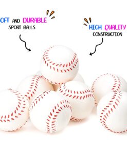 Neliblu Baseball Sports Themed 2.5in Foam Squeeze Balls for Stress and Anxiety Relief - Baseball Sport Stress Balls - Bulk Baseball Party Favors and Decoration - Improve Grip and Dexterity - 1 Dozen 20 71AYbK4Wd3L