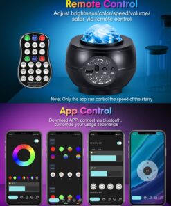 Star Projector Galaxy Projector, Happy Birthday Decorations Gift Night Light with Remote Nebula Starry Light Projector Twinkling Ceiling Stars Projection for Home Gaming Bedroom Kids Room Decor Lights DQ-M2 22 71AZGYiRfYL