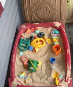 Step2 Naturally Playful Sand Table, Kids Sand Activity Sensory Table, 5 Piece Accessory Kit, Toddler Summer Outdoor Toys, 2+ Years Old 20 71AZH 7WwGL