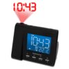 Magnasonic Projection Alarm Clock with AM/FM Radio, Battery Backup, Auto Time Set, Dual Alarm, Nap/Sleep Timer, Indoor Temperature/Date Display with Dimming & 3.5mm Audio Input - Black (EAAC601) 13 71AaVuW7WeL