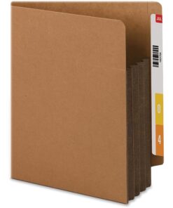 Smead End Tab File Pocket, Reinforced Straight-Cut Tab, 3-1/2" Expansion, Extra Wide Legal Size, Redrope with Dark Brown Gusset, 10 per Box (74681) 4 71AahRWYcPL