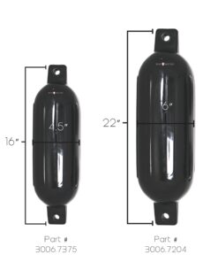 Extreme Max 3006.7204 BoatTector Inflatable Fender Value 2-Pack - 6.5" x 22", Black 6.5" x 22" 28 71AbRwQfIPL