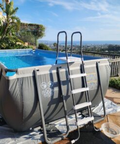 INTEX 26355EH Ultra XTR Deluxe Rectangular Above Ground Swimming Pool Set: 18ft x 9ft x 52in – Includes 1500 GPH Sand Filter Pump – SuperTough Puncture & Rust Resistant – Easy to Assemble with Sand Filter Pump 45 71AbiIluj2L 1