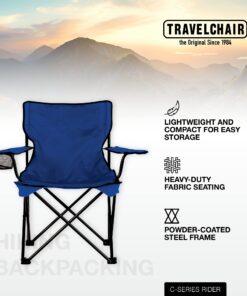 TravelChair C-Series Rider Chair, Foldable, Blue 9 71AcPvCEKFL