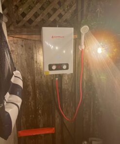 Tankless Water Heater, Camplux 1.58GPM Outdoor Propane Gas Water Heater with Portable Handle, White, 6L 28 71AdMbTk9QL