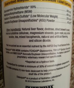 Nutramax Dasuquin with MSM Joint Health Supplement for Small to Medium Dogs - With Glucosamine, MSM, Chondroitin, ASU, Boswellia Serrata Extract, and Green Tea Extract, 150 Chewable Tablets 150 Count (Pack of 1) 31 71AeM3POsBL