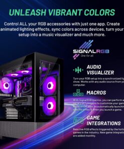 Skytech Gaming Azure Gaming PC Desktop – Intel Core i9 13900K 3.0 GHz, NVIDIA RTX 4090, 2TB NVME Gen4 SSD, 64GB DDR5 RAM RGB, 1000W Gold PCIE 5.0 PSU, 360mm AIO, 11AC Wi-Fi, Windows 11 Home 64-bit 13900K | 4090 15 71AfdvMQfyL 1