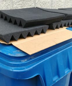 A2S 24 Pack 2-Inch Acoustic Panels w/Adhesive Stickers - Fireproof - SGS Certified - Sound Proof Foam Panels - Non Toxic - Top Quality - Ideal for Home & Studio Sound Deadening - High Density Black 24 pack 44 71Ag5APt43L