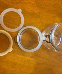 HIC Silicone Replacement Gasket Seals, Fits Regular Mouth Canning Jars, 3.75 x 3.75-Inches, Set of 4 28 71AgaulcorL