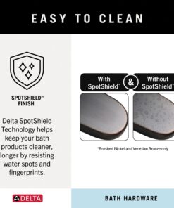 Delta 76446-RB Ashlyn Wall Mount Round Closed Towel Ring Bath Hardware Accessory in Spotshield Venetian Bronze 16 71Ah1Ig pxL