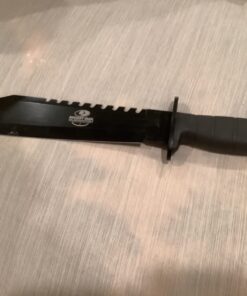 Mossy Oak Survival Hunting Knife with Sheath, 15-inch Fixed Blade Tactical Bowie Knife with Sharpener & Fire Starter for Camping, Outdoor, Bushcraft 28 71AhAR NjL