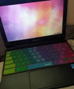 Keyboard Cover for Samsung Galaxy Chromebook Go 14" /Chromebook 4 3 2 XE310XBA XE500C13 XE501C13 XE500C12 11.6"/ Chromebook 4 15.6" XE350XBA /Chromebook Plus V2 XE520QAB XE521QAB 12.2 -Rainbow Rainbow 41 71AhG81e 6L