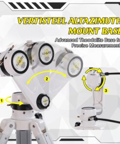 Telescope 90mm Aperture 900mm - Vertisteel AZ Mount Base, High Precision Adjustment, Magnification 45-450x, Wireless Remote, Phone Adapter - Ideal for Astronomy Enthusiasts and Beginners (White) White-90900 8 71AhOhUQz5L