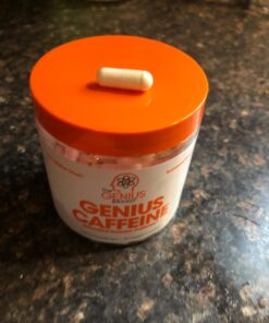 Genius Caffeine Pills 100mg, Extended-Release Microencapsulated Caffeine Pills - All-Natural Non-Crash Sustained Energy, Focus & Concentration Supplement - Nootropic Brain Booster - 100 Capsules 46 71AhYheX 5L