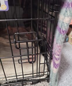 MidWest Homes for Pets Newly Enhanced Single Door iCrate Dog Crate, Includes Leak-Proof Pan, Floor Protecting Feet, Divider Panel & New Patented Features 22.5"L x 13.5"W x 16.0"H 35 71AhsiX5yTL